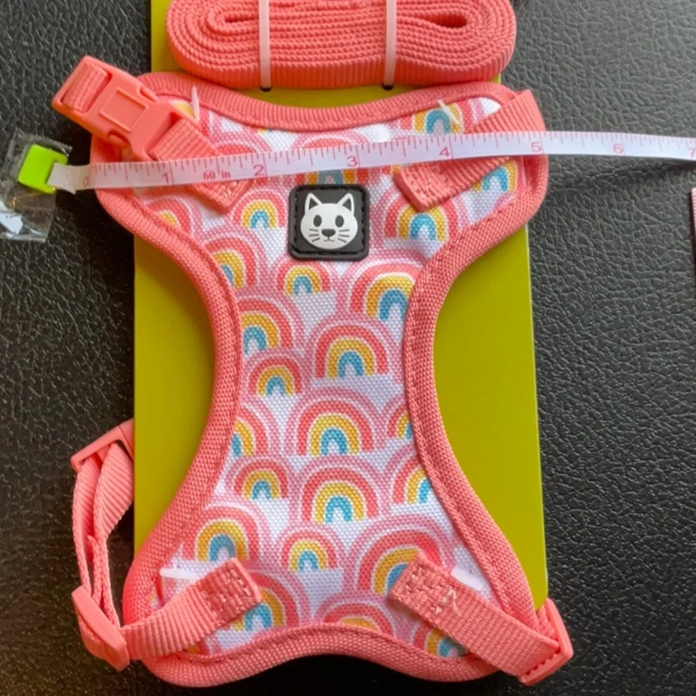 Vibrant Pink Cat Harness & Leash